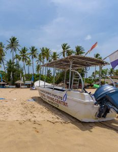 Landing boats on beach Sri Lanka